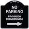 Signmission No Parking Prohibido Estacionarse W/ Left Arrow Heavy-Gauge Aluminum Sign, 18" x 18", BS-1818-23596 A-DES-BS-1818-23596 - alternate 1